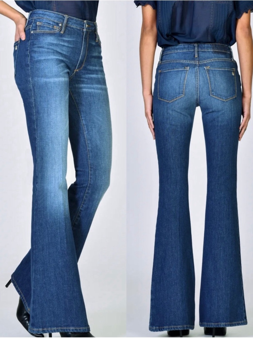 BLACK ORCHID Mia Skinny Flare Low - Mid Rise tall sie 26 indigo blue
